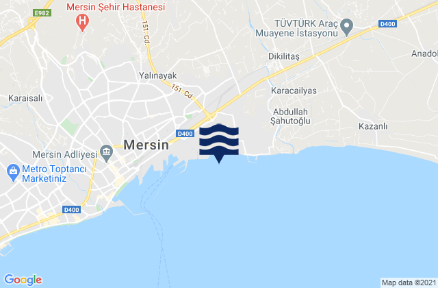 Akdeniz, Turkeyの潮見表地図