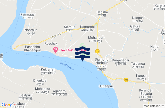 Akra Semaphore, Indiaの潮見表地図