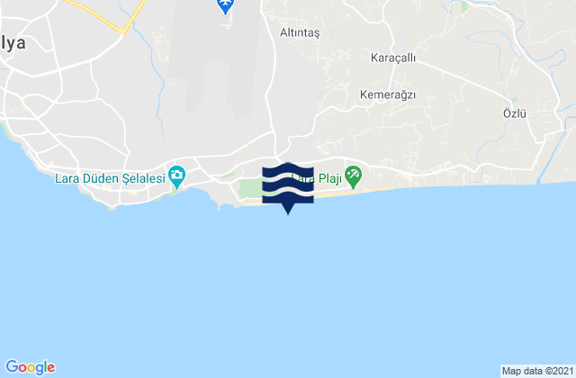 Aksu, Turkeyの潮見表地図