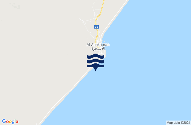 Al Ashkharah, Iranの潮見表地図
