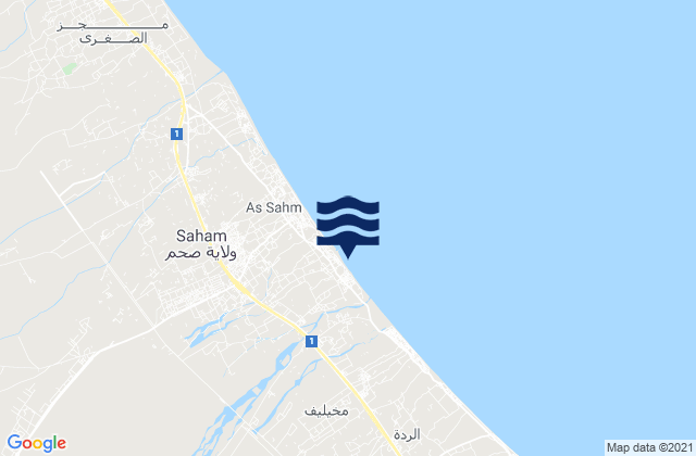Al Batinah North Governorate, Omanの潮見表地図
