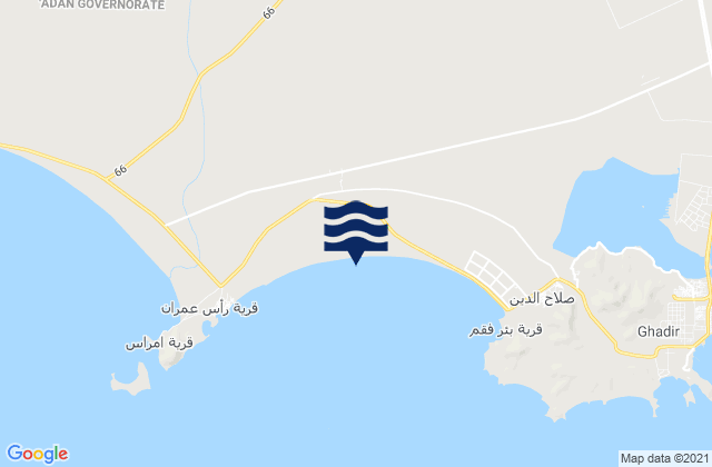 Al Buraiqeh, Yemenの潮見表地図
