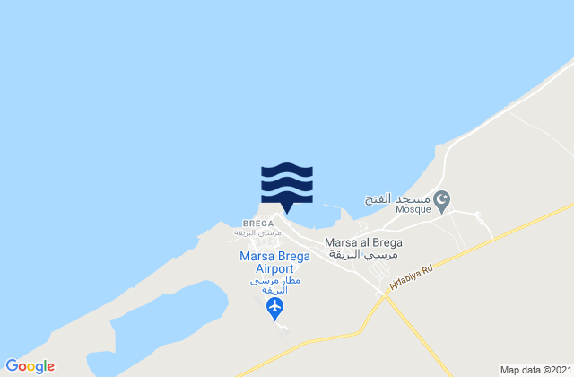 Al Burayqah, Libyaの潮見表地図