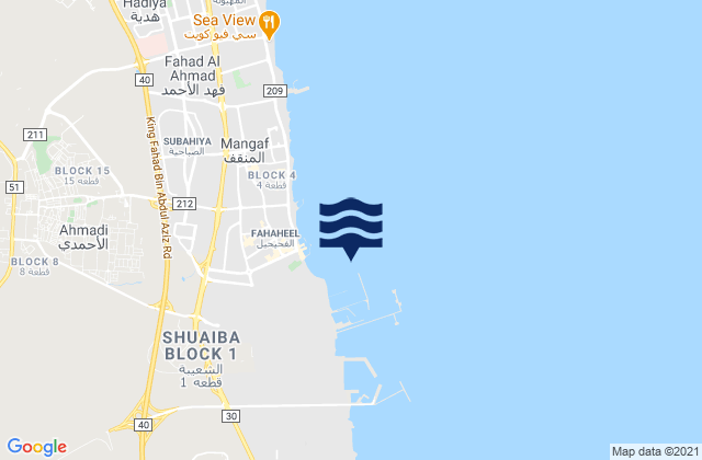 Al Funnayhil, Saudi Arabiaの潮見表地図