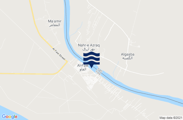 Al Fāw, Iraqの潮見表地図