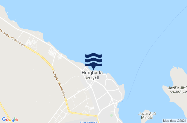 Al Ghardaqah, Egyptの潮見表地図