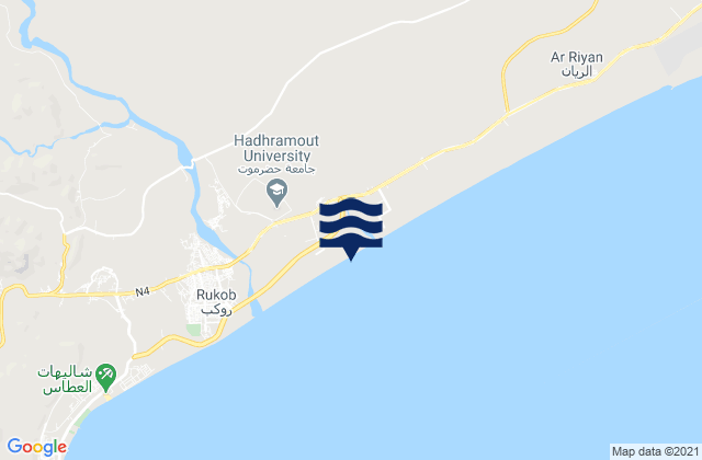 Al Mukalla City, Yemenの潮見表地図