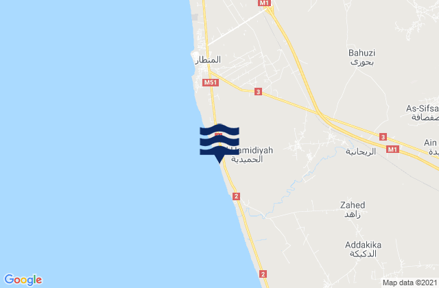 Al Ḩamīdīyah, Syriaの潮見表地図