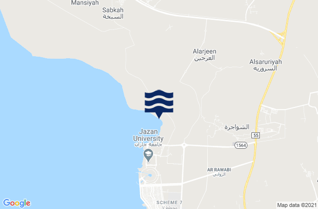 Al ‘Īdābī, Saudi Arabiaの潮見表地図