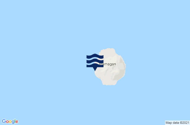 Alamagan Island, Northern Mariana Islandsの潮見表地図