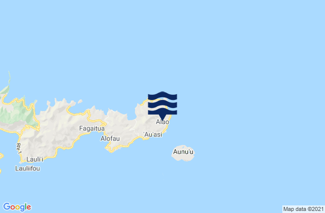 Alao, American Samoaの潮見表地図
