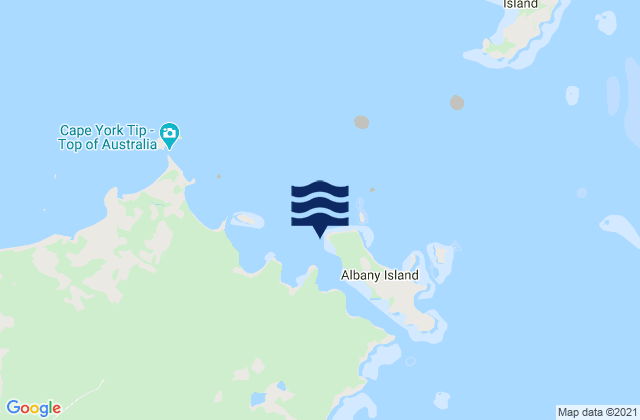 Albany Island, Australiaの潮見表地図