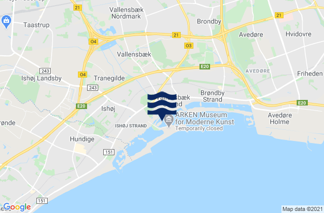 Albertslund Kommune, Denmarkの潮見表地図