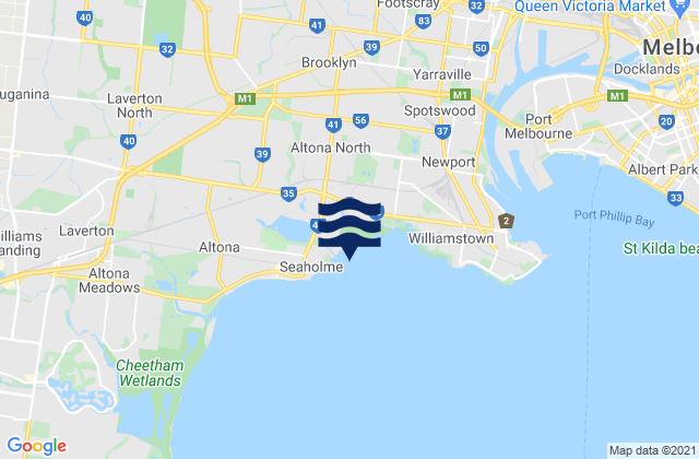 Albion, Australiaの潮見表地図