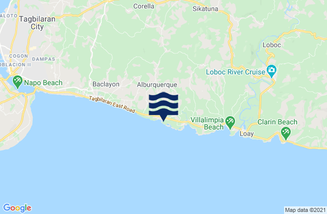 Alburquerque, Philippinesの潮見表地図