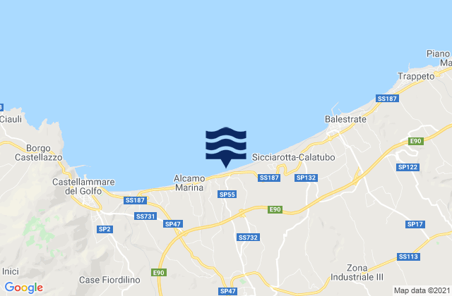 Alcamo, Italyの潮見表地図