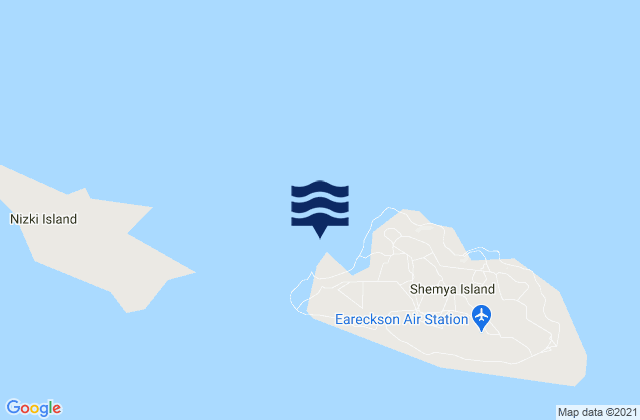 Alcan Harbor Shemya Island, Russiaの潮見表地図