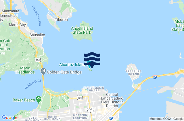 Alcatraz Island, United Statesの潮見表地図