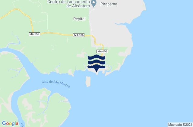 Alcântara, Brazilの潮見表地図