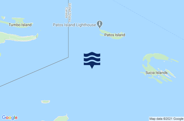 Alden Point Patos Island 2 miles S of, United Statesの潮見表地図