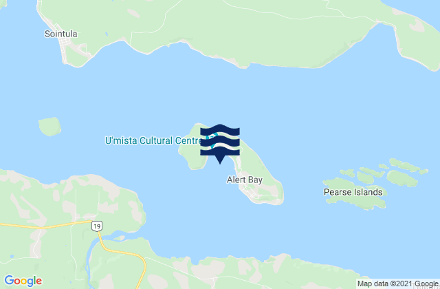 Alert Bay, Canadaの潮見表地図