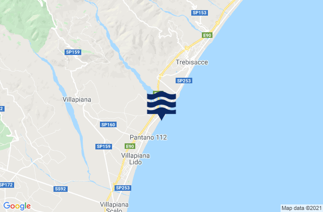 Alessandria del Carretto, Italyの潮見表地図
