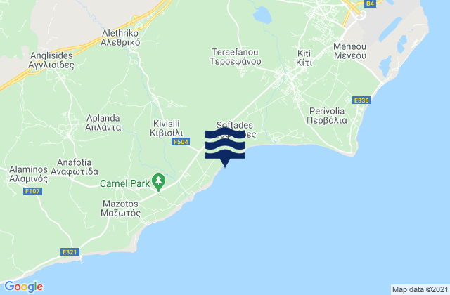 Alethrikó, Cyprusの潮見表地図