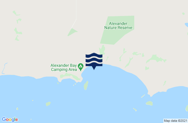 Alexander Bay, Australiaの潮見表地図