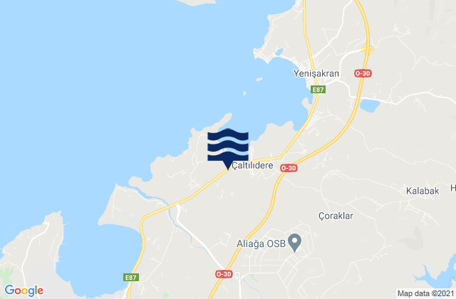 Aliağa, Turkeyの潮見表地図