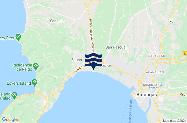 Alitagtag, Philippinesの潮見表地図