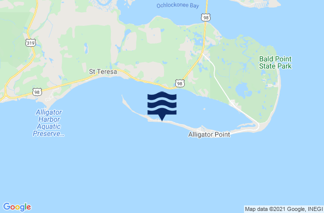 Alligator Point (St. James Island), United Statesの潮見表地図