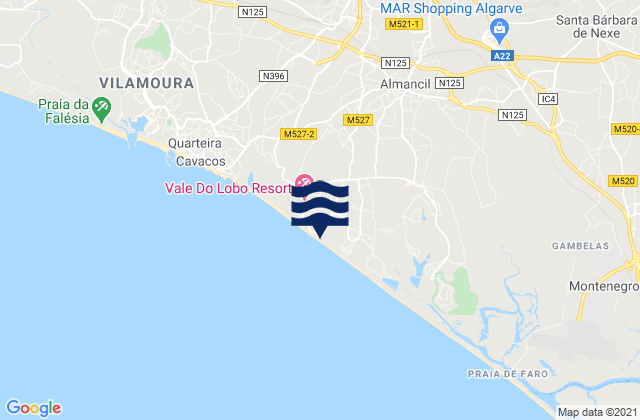 Almancil, Portugalの潮見表地図
