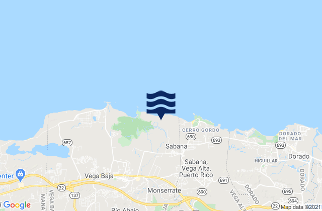 Almirante Norte Barrio, Puerto Ricoの潮見表地図