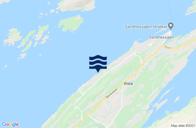 Alstahaug, Norwayの潮見表地図