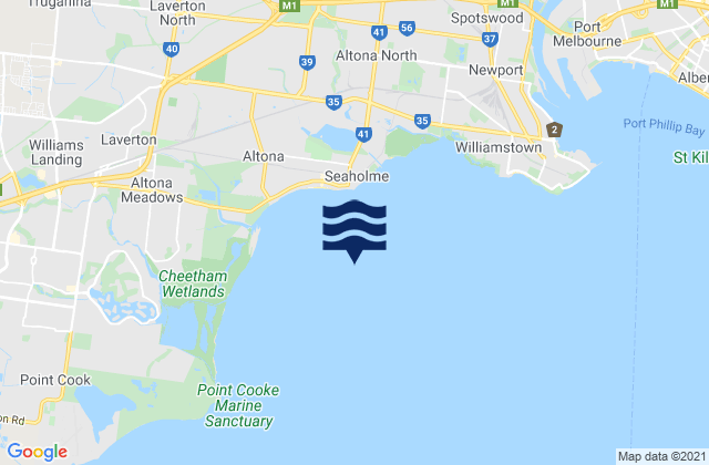 Altona Bay, Australiaの潮見表地図