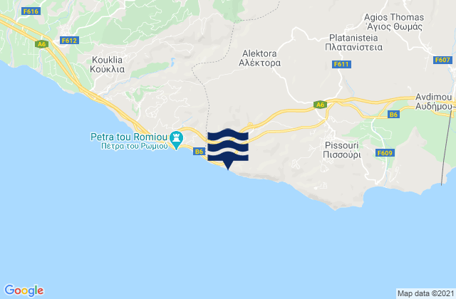 Aléktora, Cyprusの潮見表地図