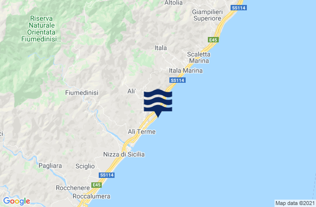 Alì, Italyの潮見表地図