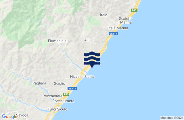 Alì Terme, Italyの潮見表地図