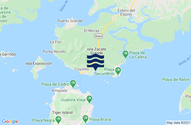 Amapala, Hondurasの潮見表地図