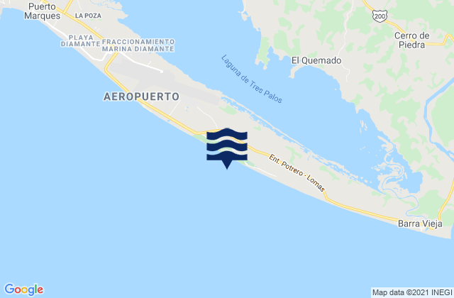 Amatillo, Mexicoの潮見表地図