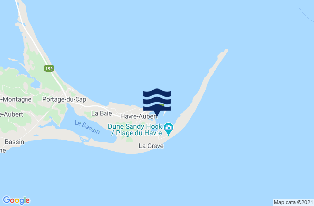 Amherst Harbour, Canadaの潮見表地図