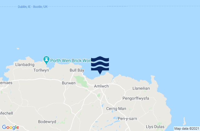 Amlwch, United Kingdomの潮見表地図