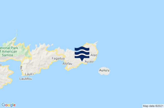 Amouli, American Samoaの潮見表地図