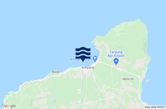 Ampana, Indonesiaの潮見表地図