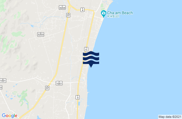 Amphoe Cha-am, Thailandの潮見表地図