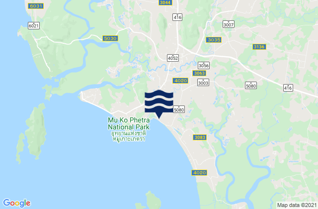 Amphoe La-Ngu, Thailandの潮見表地図