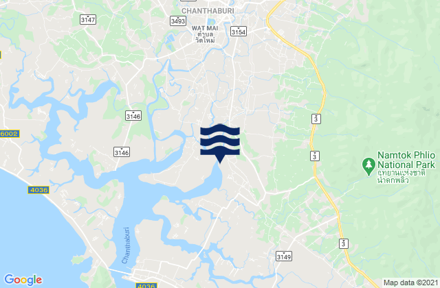 Amphoe Mueang Chanthaburi, Thailandの潮見表地図