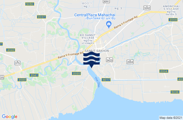 Amphoe Mueang Samut Sakhon, Thailandの潮見表地図
