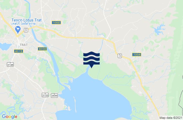 Amphoe Mueang Trat, Thailandの潮見表地図