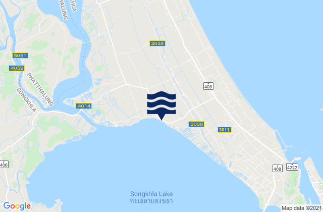 Amphoe Singhanakhon, Thailandの潮見表地図